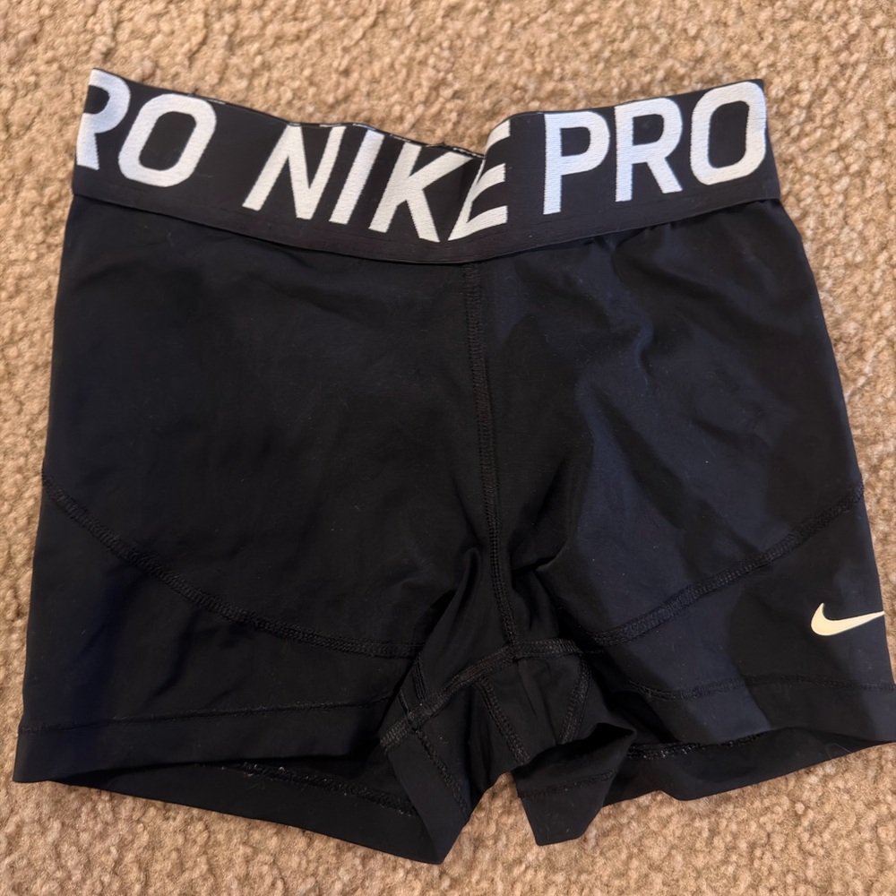 Nike Black Pro Logo Compression Shorts
